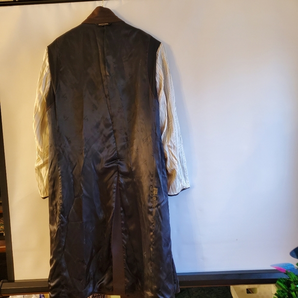 PRONTOMODA MEN'S SINGLE BREASTED FULL LENGTH TOP COAT CASHMERE LAMB WOOL SIZE 48 - Picture 12 of 16